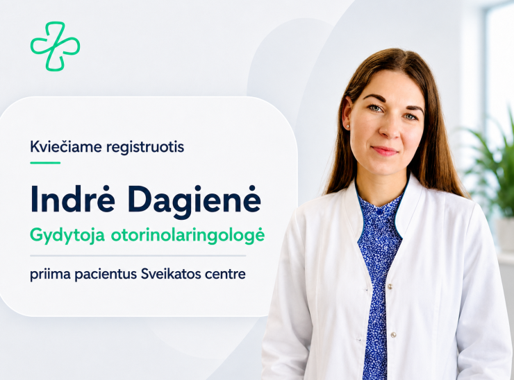 Kai svarbu išgirsti, įkvėpti ir kalbėti: gydytoja otorinolaringologė Indrė Dagienė apie ausų, nosies ir gerklės sveikatą